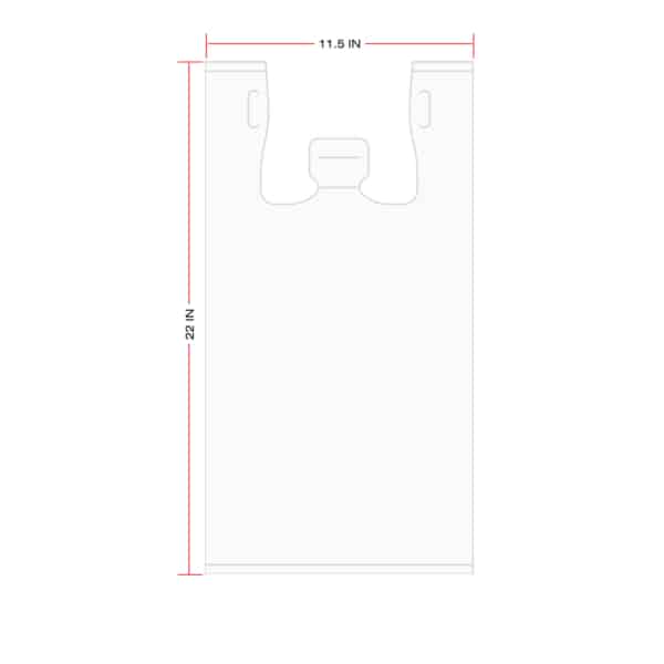 white shopping bags size