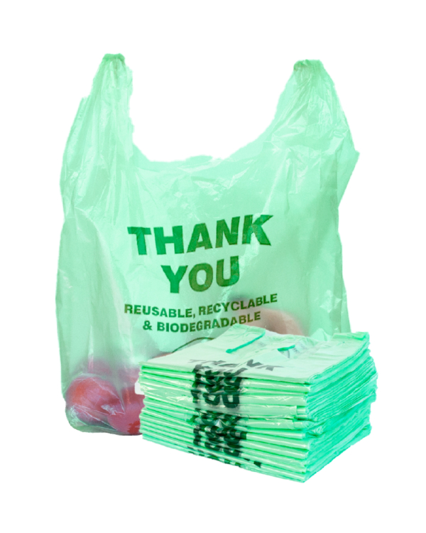 Biodegradable Thank You T Shirt Bags 1000 Pack Armopak Supplier Eco Plastic Bags