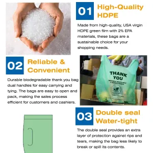biodegradable shopping bags durable thank you bags