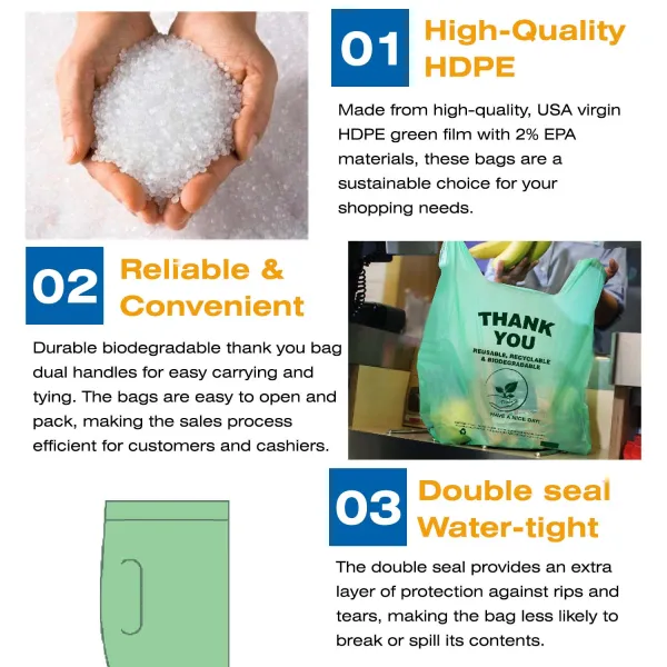biodegradable shopping bags durable thank you bags