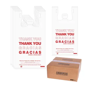 Gracias Shopping Bags 1000 Pack White