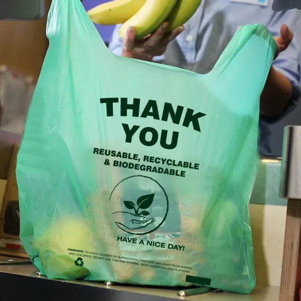 Armopak biodegradable shopping bags store live picture